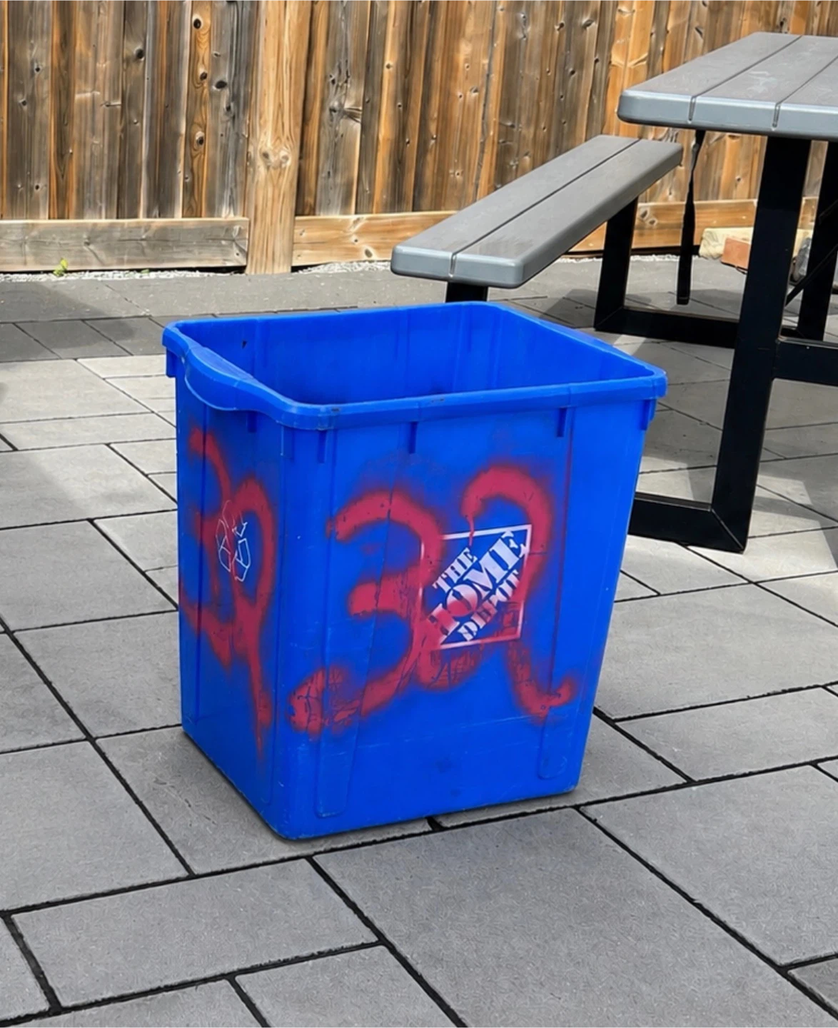 Home Depot Blue Recycling Bin