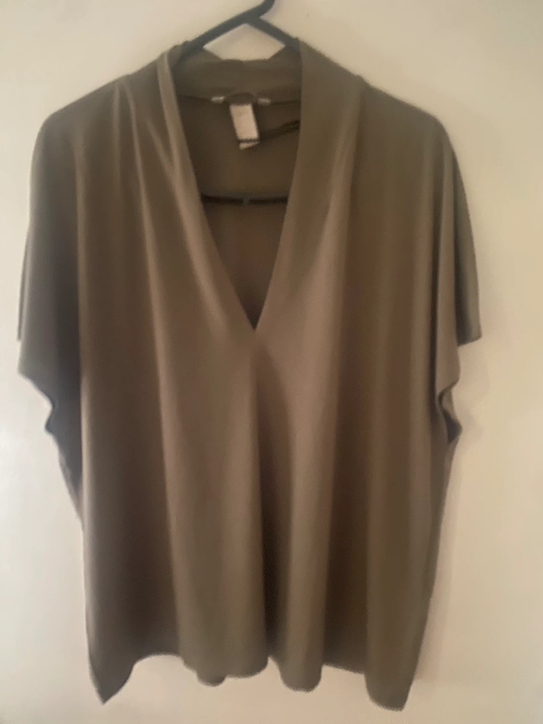 H&M Olive Green V-Neck Top