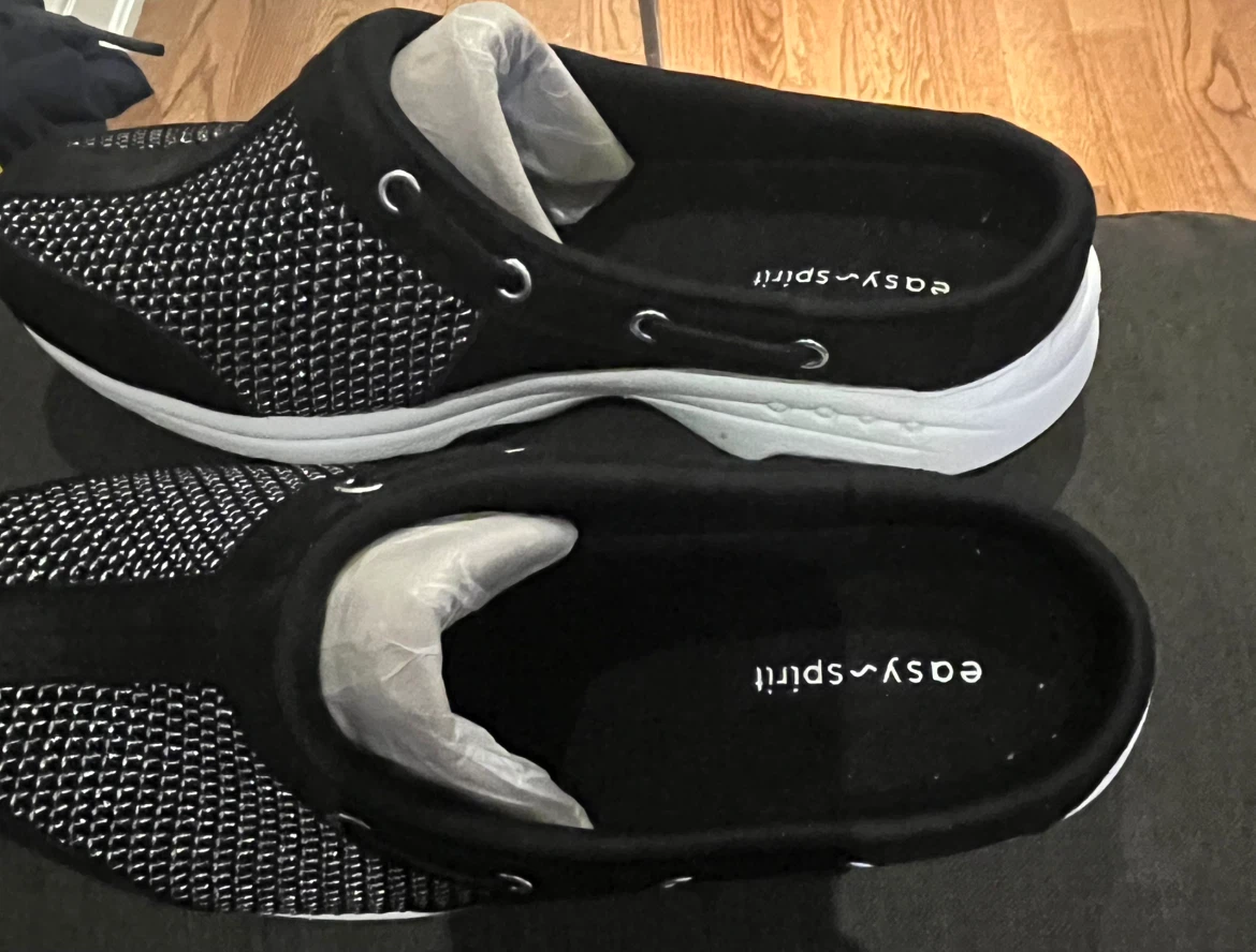 Easy Spirit Traveltime Mules Black/Silver Size 8 - photo 5
