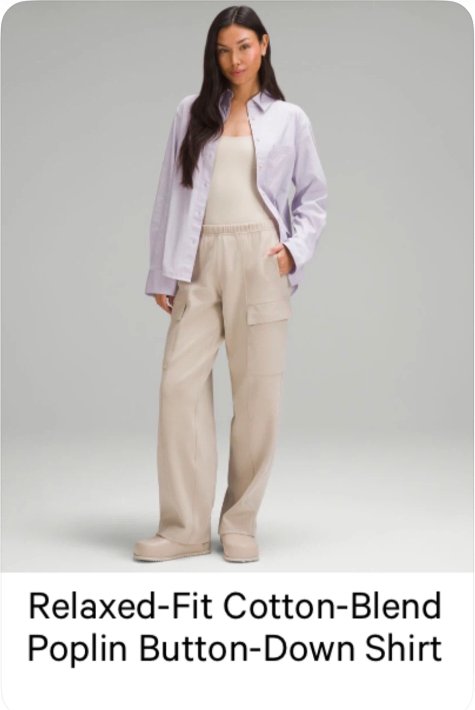 Lululemon Relaxed-fit Cotton-Blend Poplin Button-Down Shirt