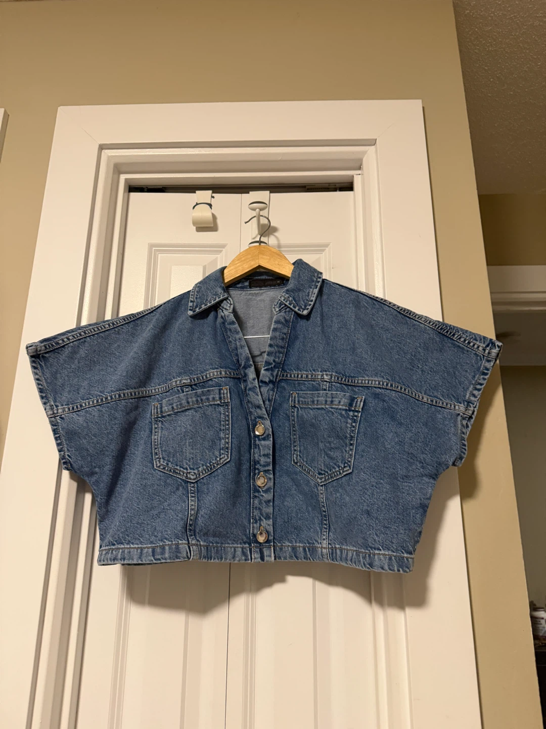 Zara Denim Crop Top - photo 3
