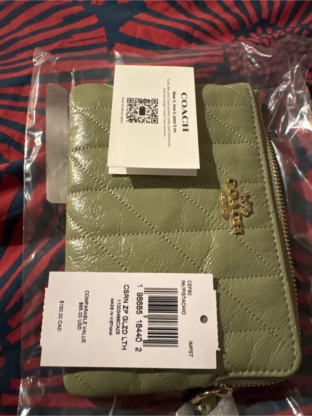 NWT Coach  Wristlet - Pistachio - photo 2
