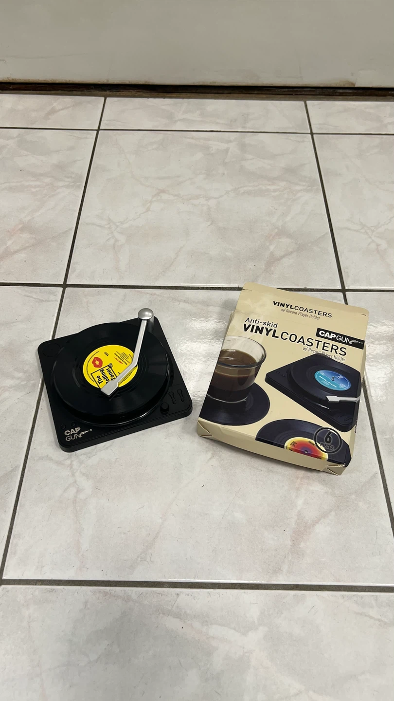 Cap Gun Vinyl Record Coasters Set - photo 2