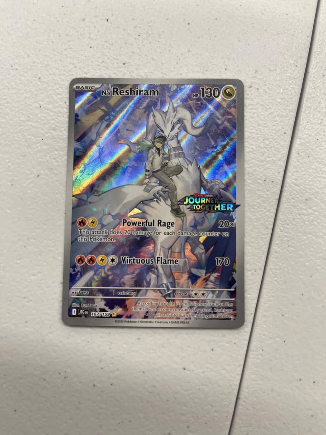 N's Reshiram 167/159 Pokemon Card