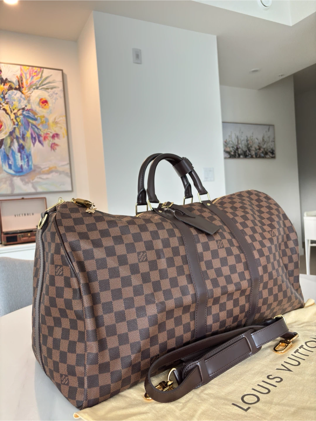 Louis Vuitton Damier Ebene Keepall Bandouliere - photo 5