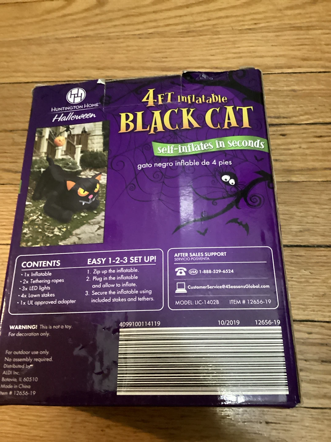 Huntington Home 4ft Inflatable Black Cat - photo 2