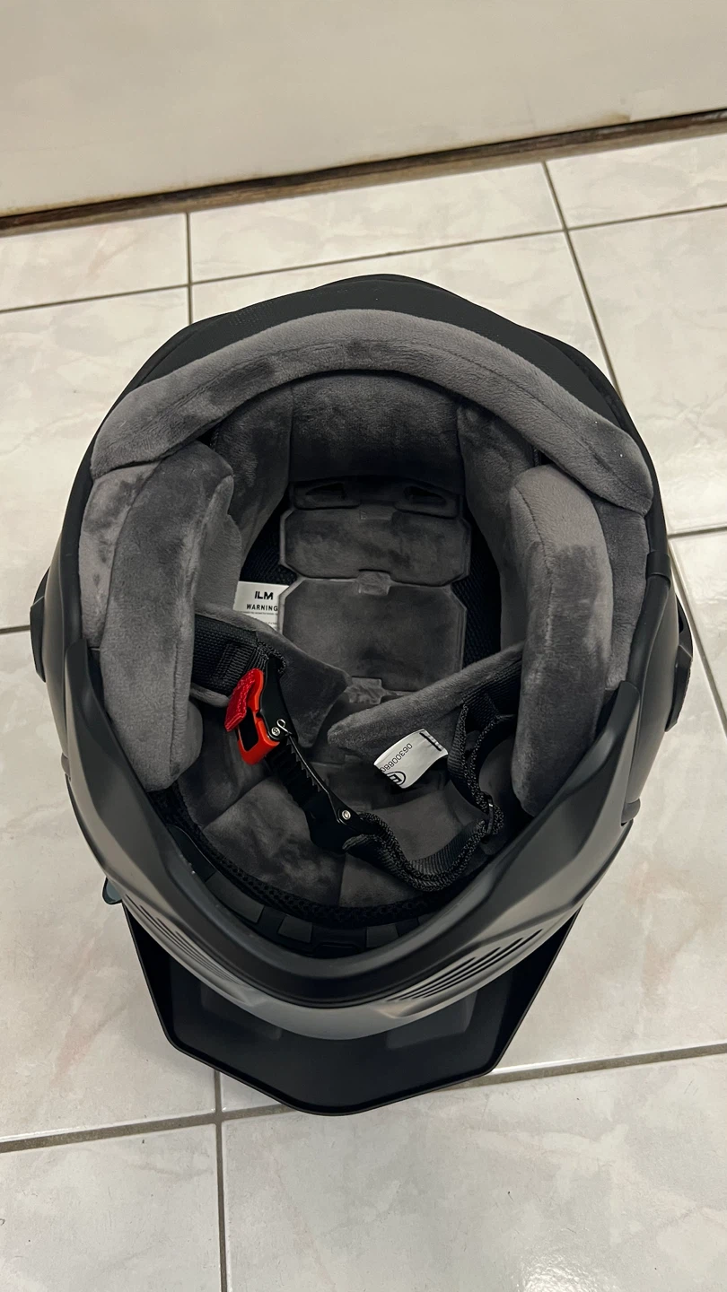 ILM Matte Black Motorcycle Helmet - photo 5