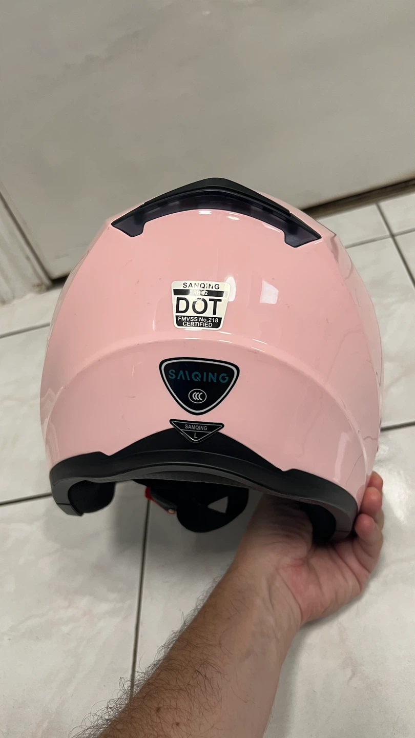 Sanqing Pink Motorcycle Helmet - photo 2