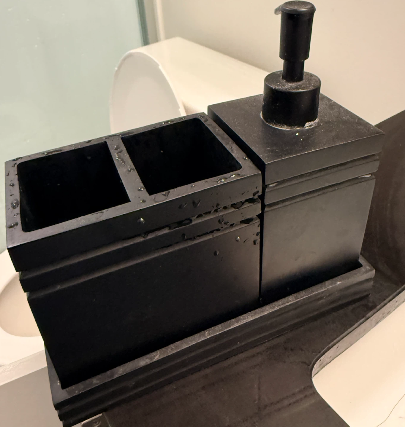 Black Bathroom Accessory Set - photo 2