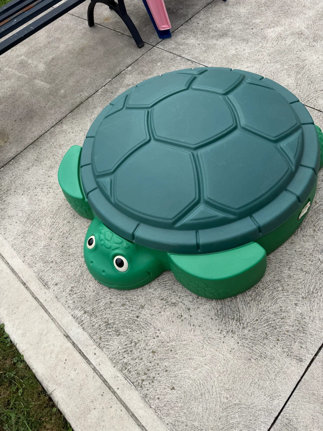 Turtle Sandbox with Sand and Toys