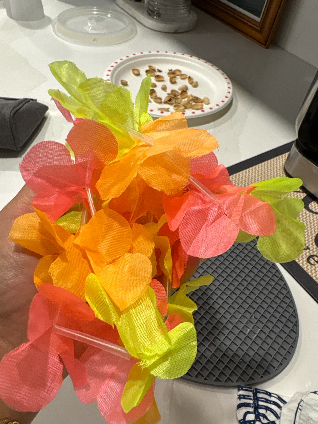 Fabric Flower Lei