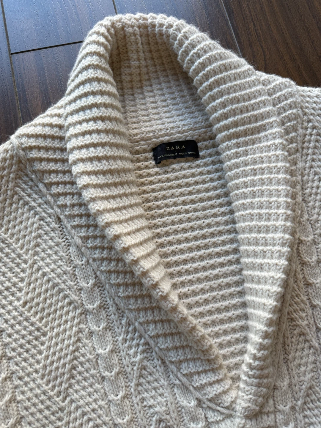 Zara Cream Shawl Collar Cardigan - photo 2