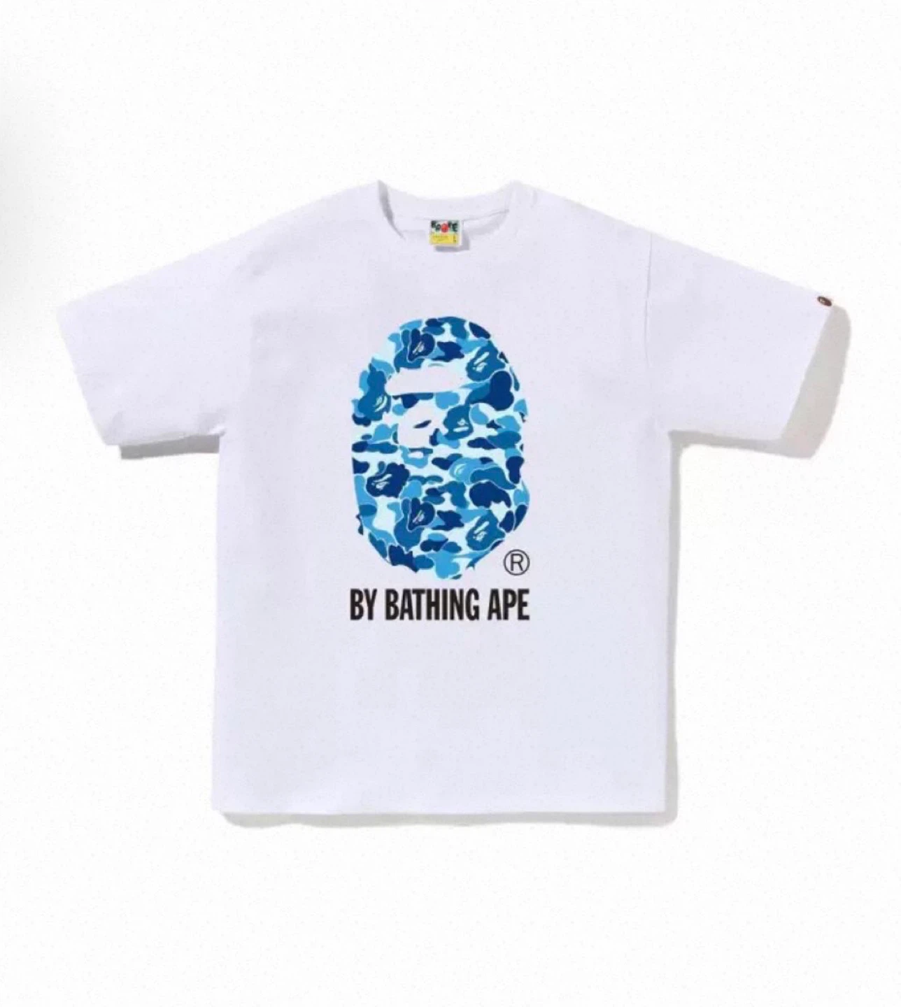A Bathing Ape Blue Camo Logo T-Shirt