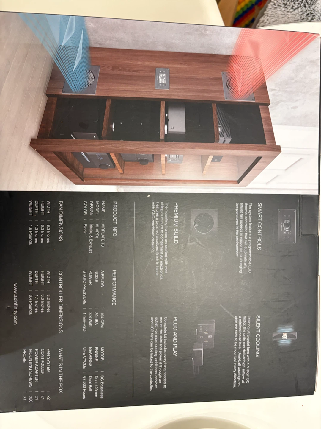 AC Infinity AIRPLATE T8 Cabinet Fan System - photo 2