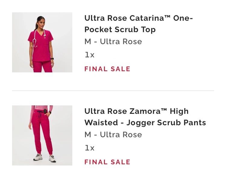 FIGS Scrub Set - Ultra Rose - Medium