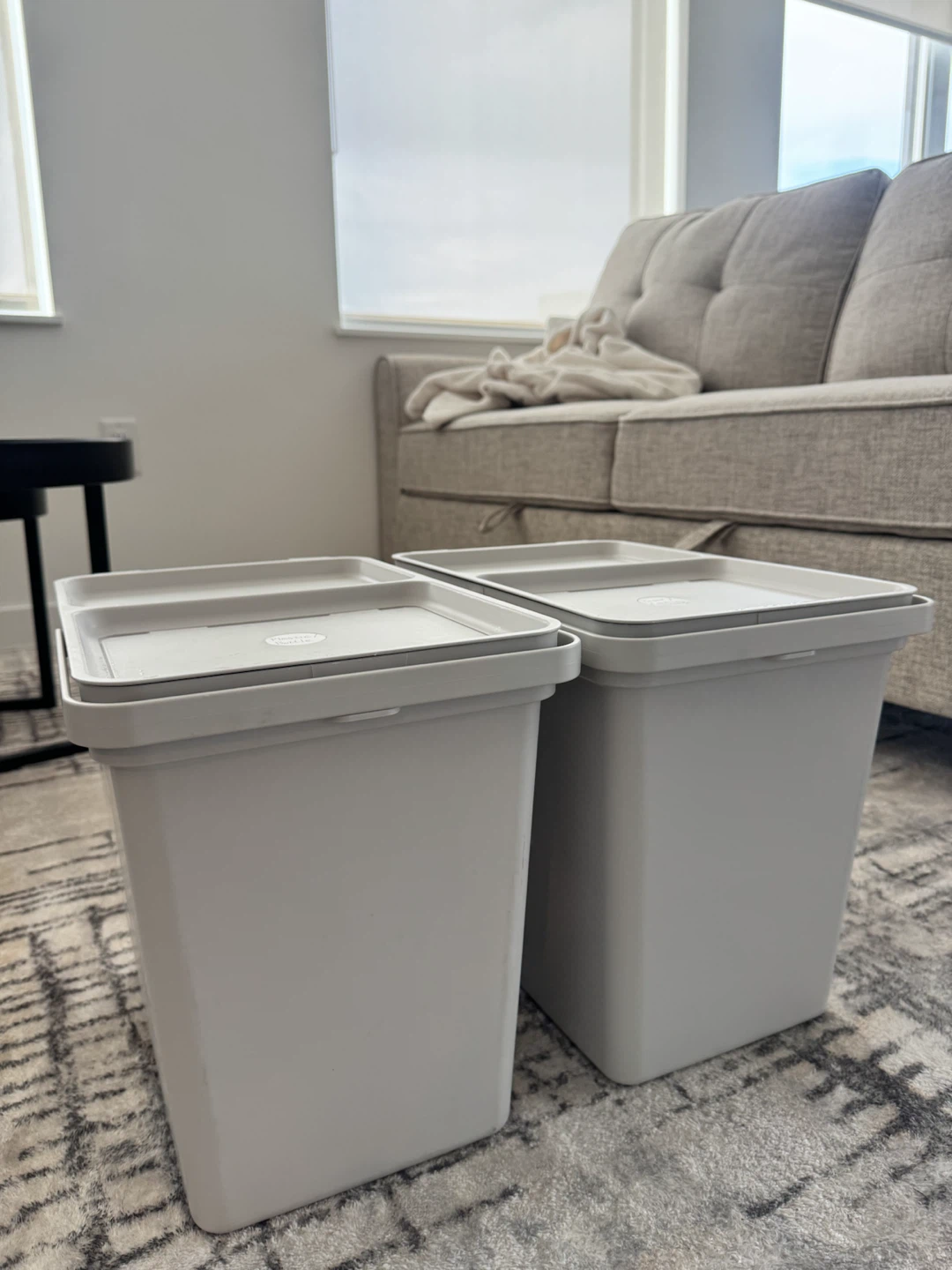 Set of Two IKEA Recycling Trash Bins