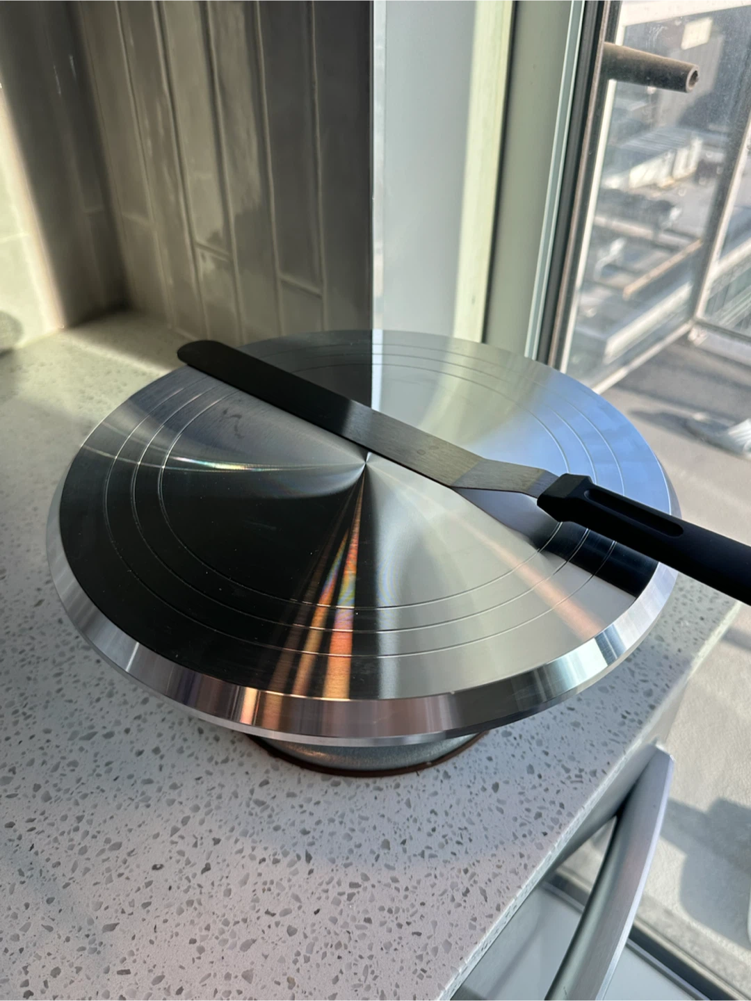 Cake turntable + spatula set