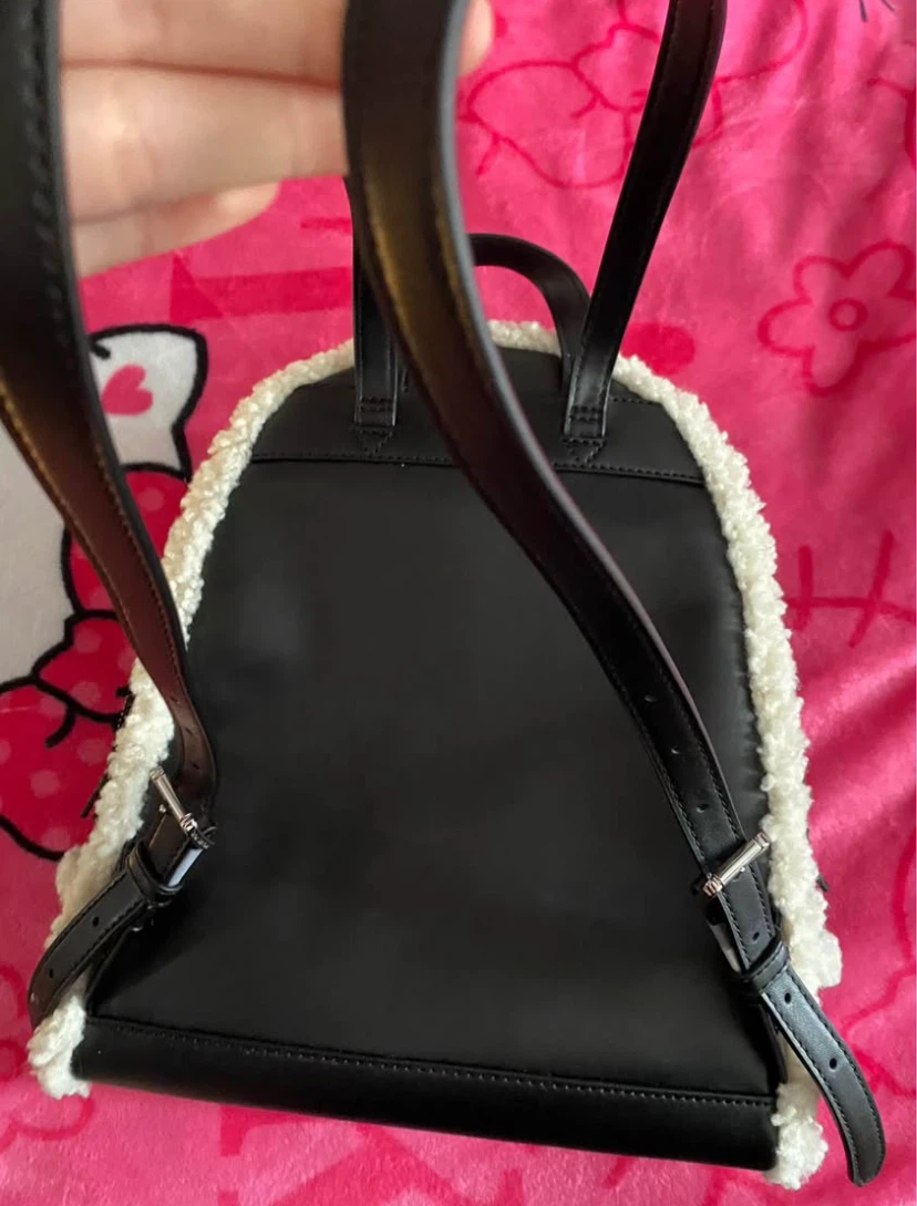 Michael Kors Suede and Faux Shearling Mini Backpack - photo 3