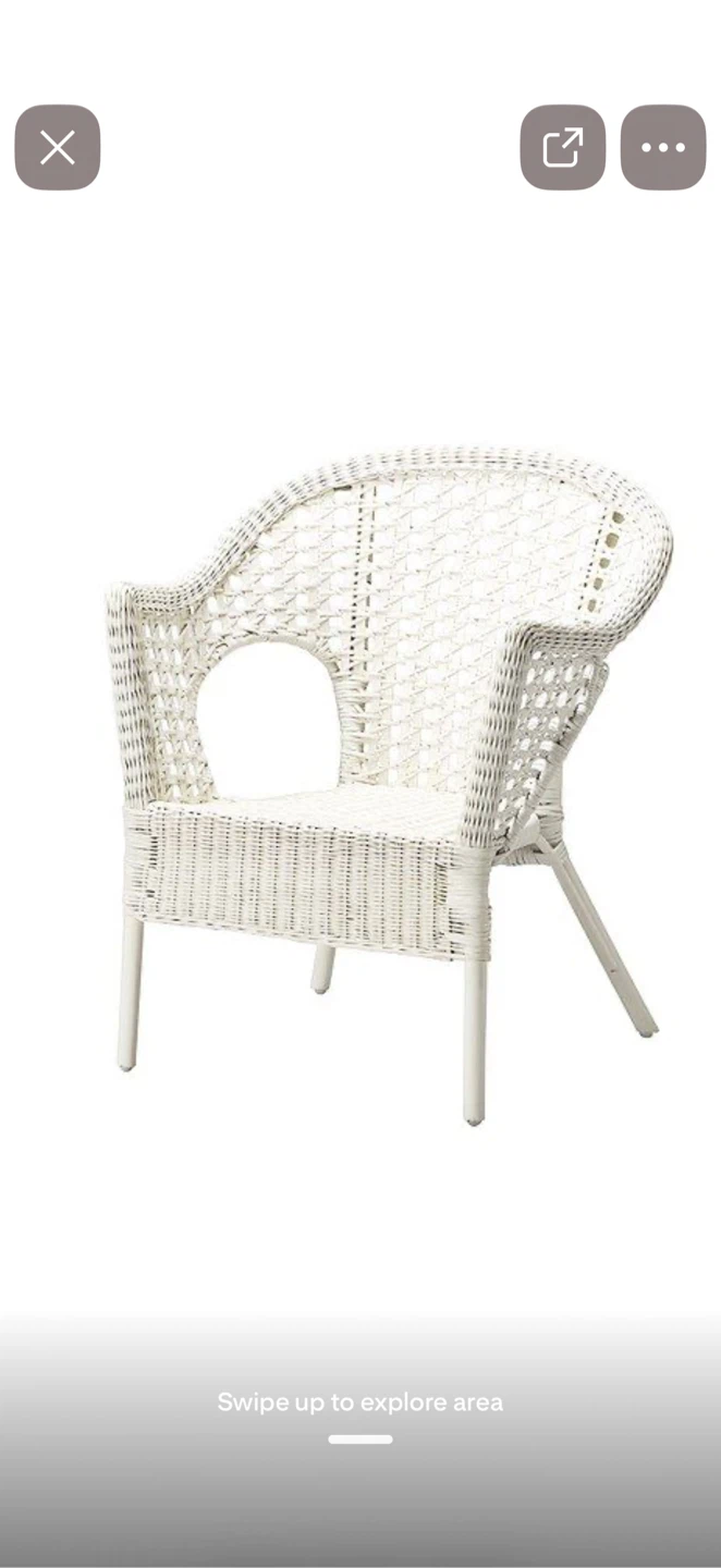 IKEA Agen Wicker Rattan Armchair