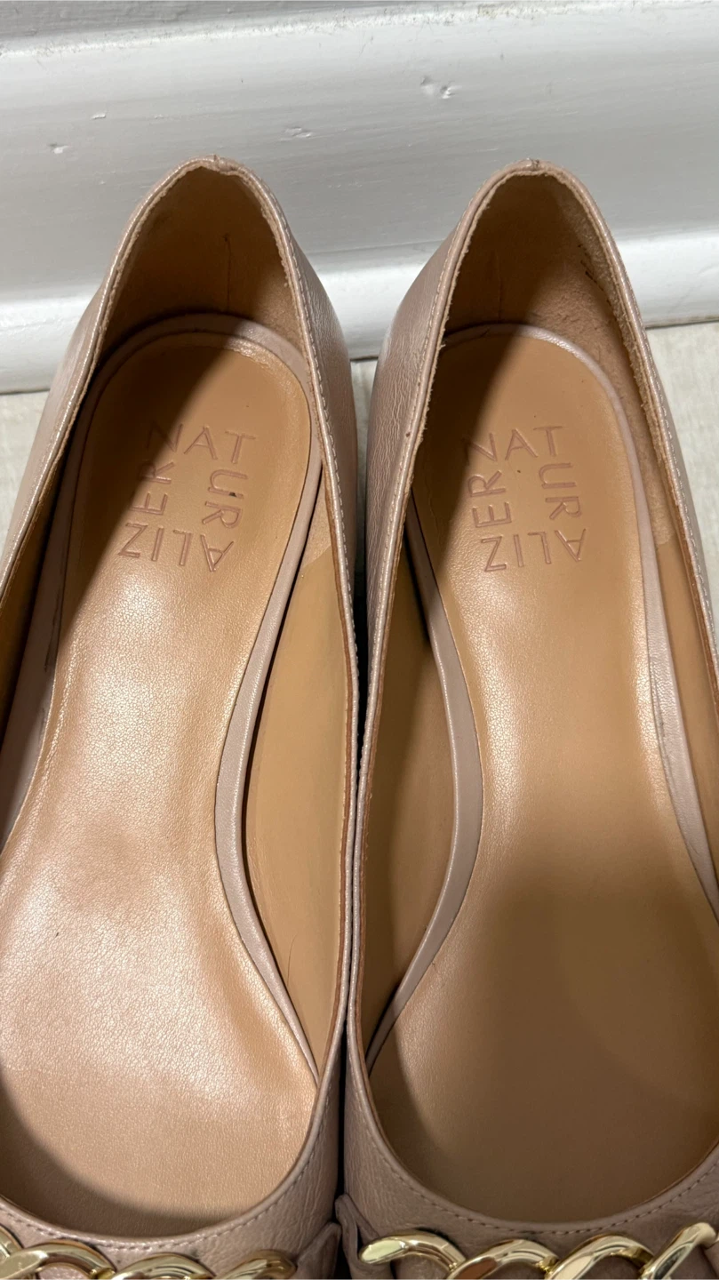Naturalizer Becca Low Heel Pointed Tan Leather Flats 7.5 - photo 5