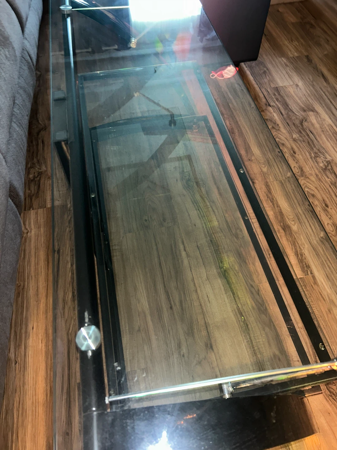 Black Glass Media Console / TV stand - photo 4
