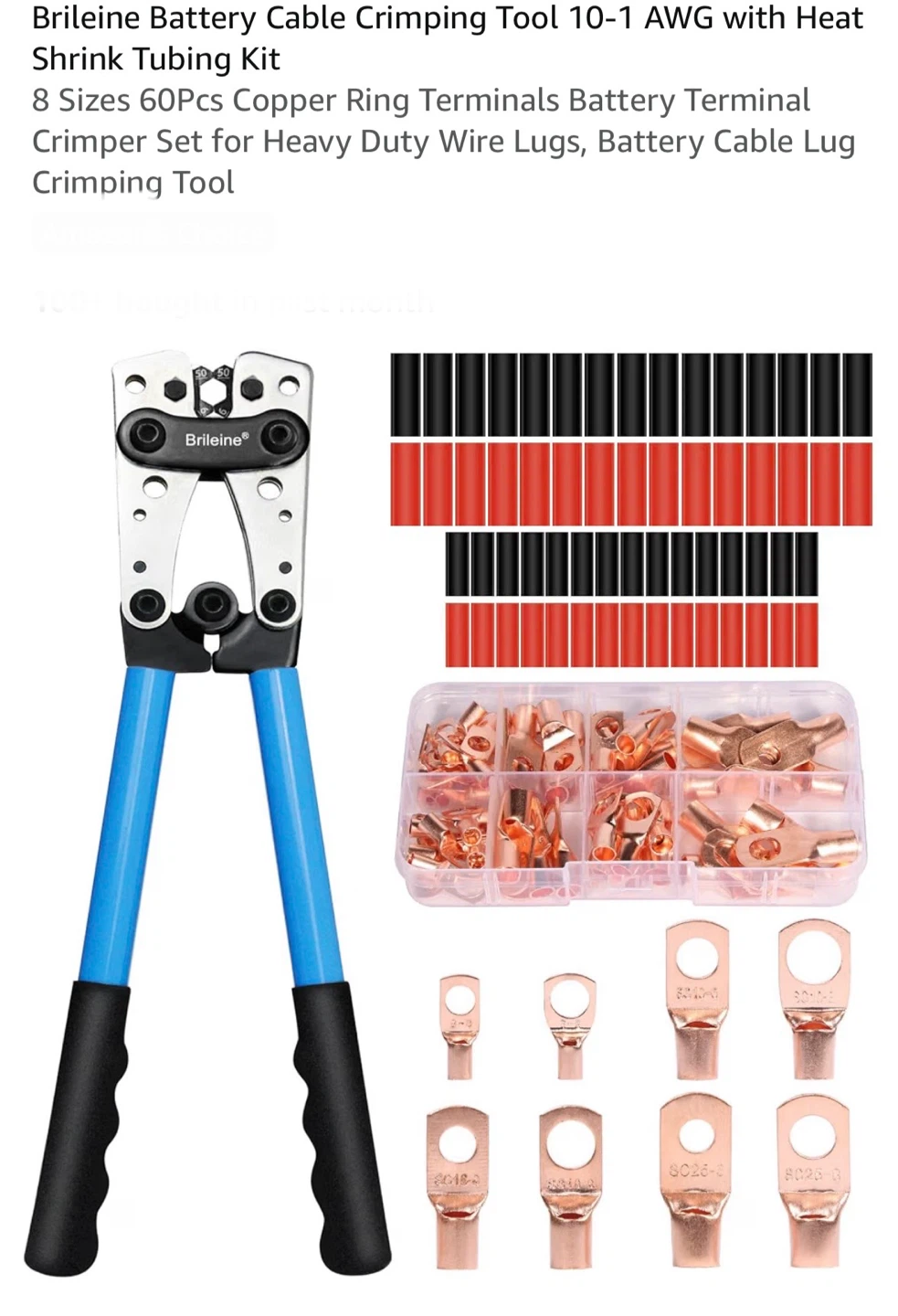 Brileine Battery Cable Crimping Tool Kit