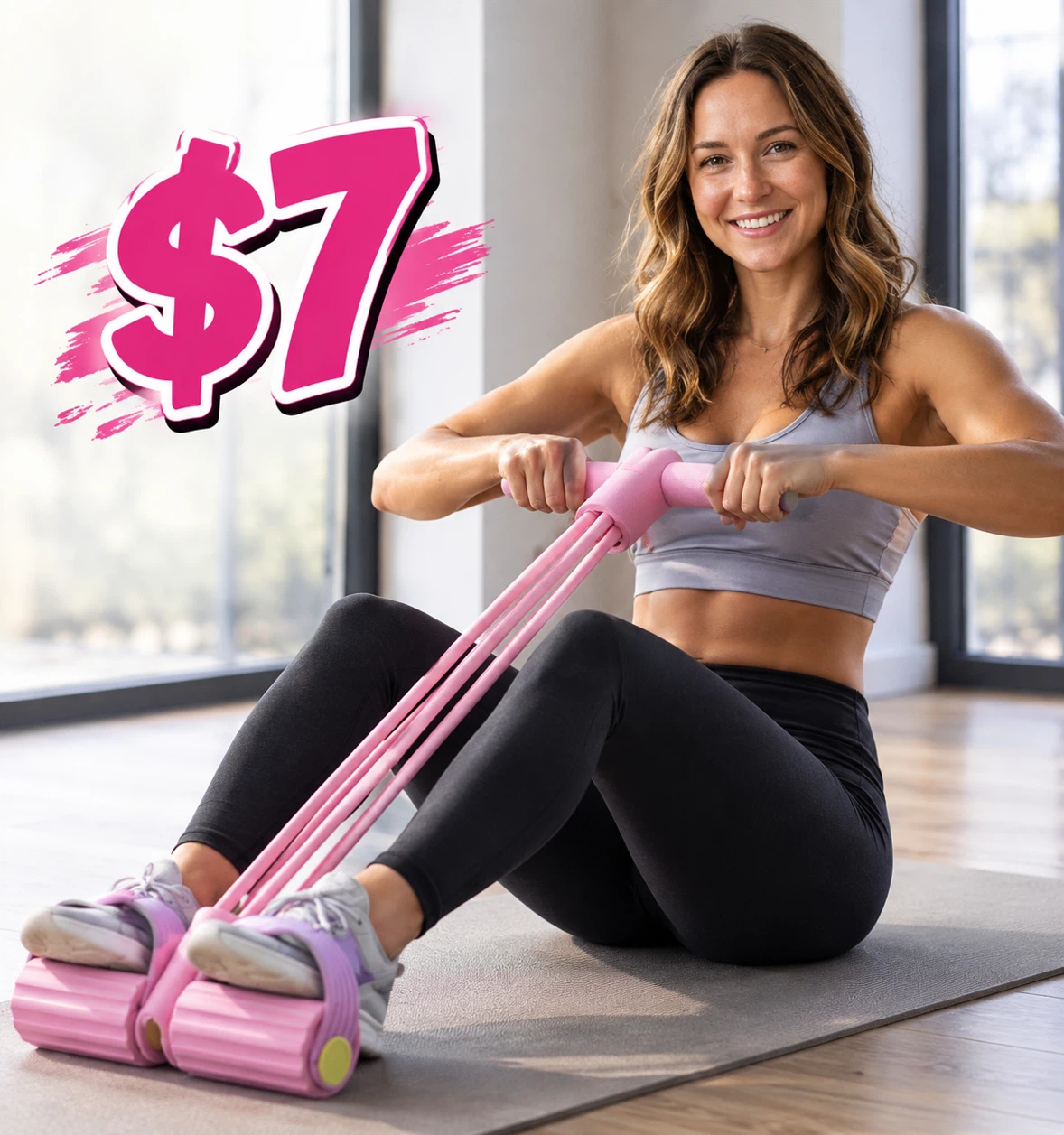 Pink Pedal Resistance Band