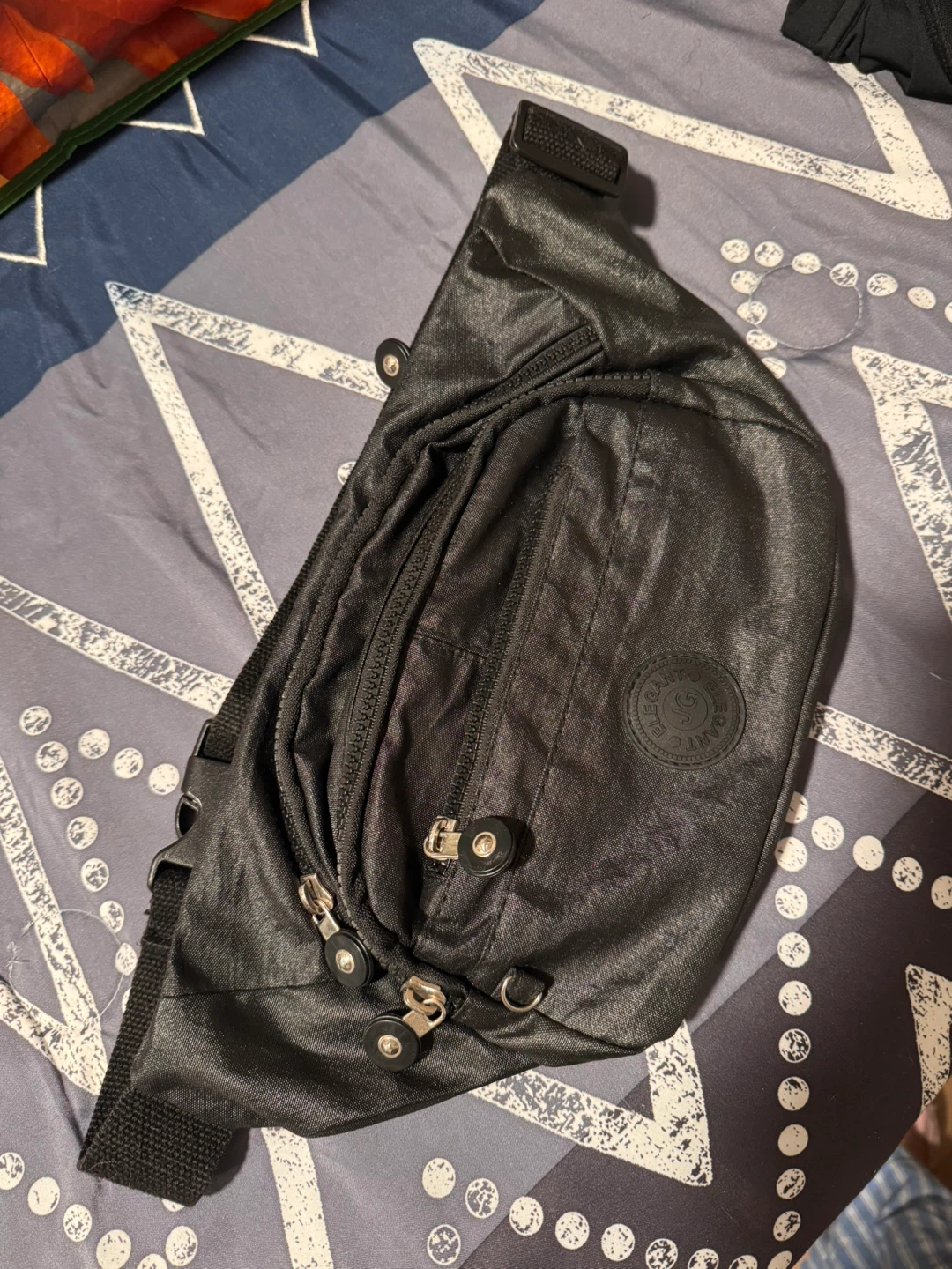 Eleganto Black Belt Bag