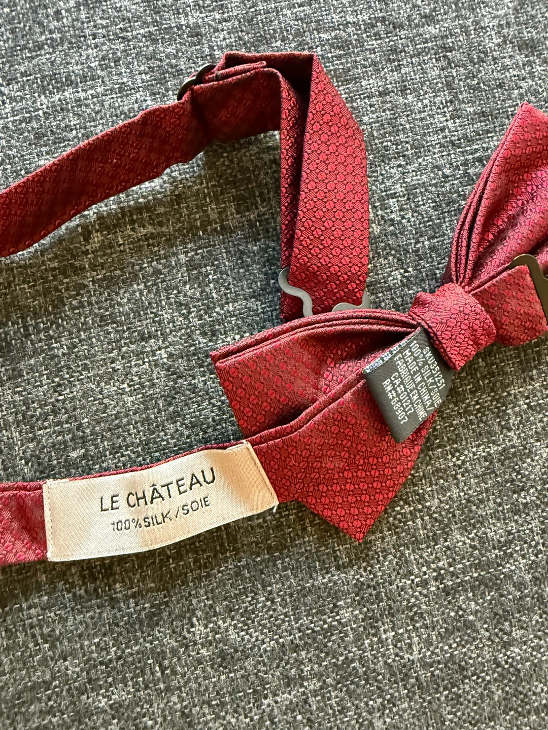 Le Château Red Silk Bow Tie - photo 3