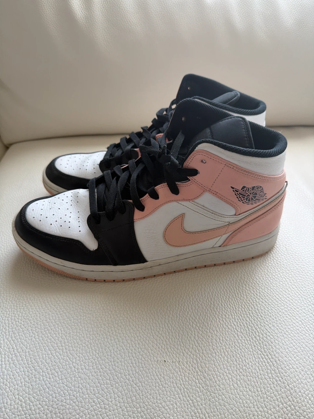 Air Jordan 1 Mid arctic orange, black/white/pink - photo 3