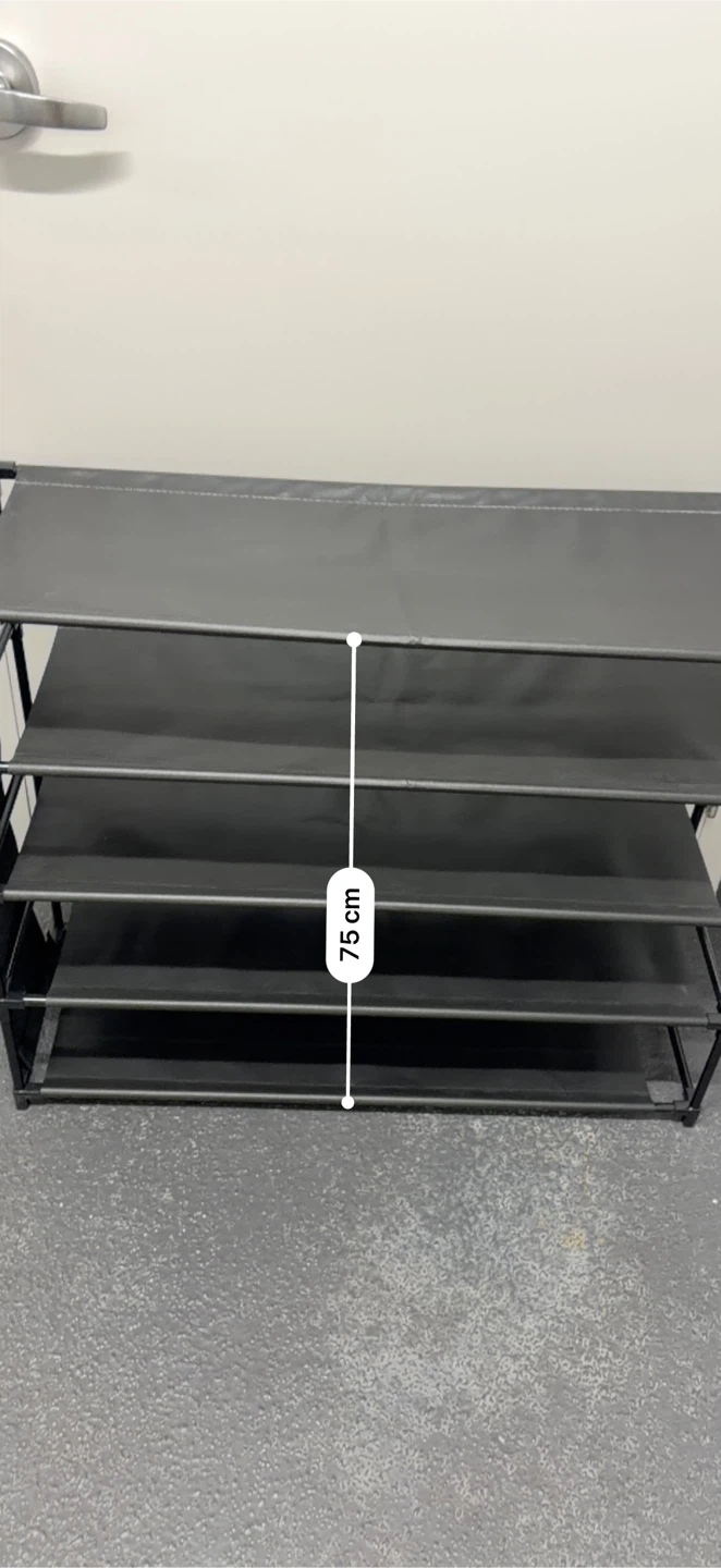 Black 5-Tier Shoe Rack Organizer