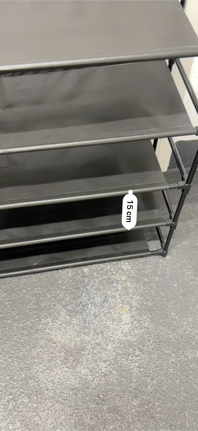 Black 5-Tier Shoe Rack Organizer - photo 2