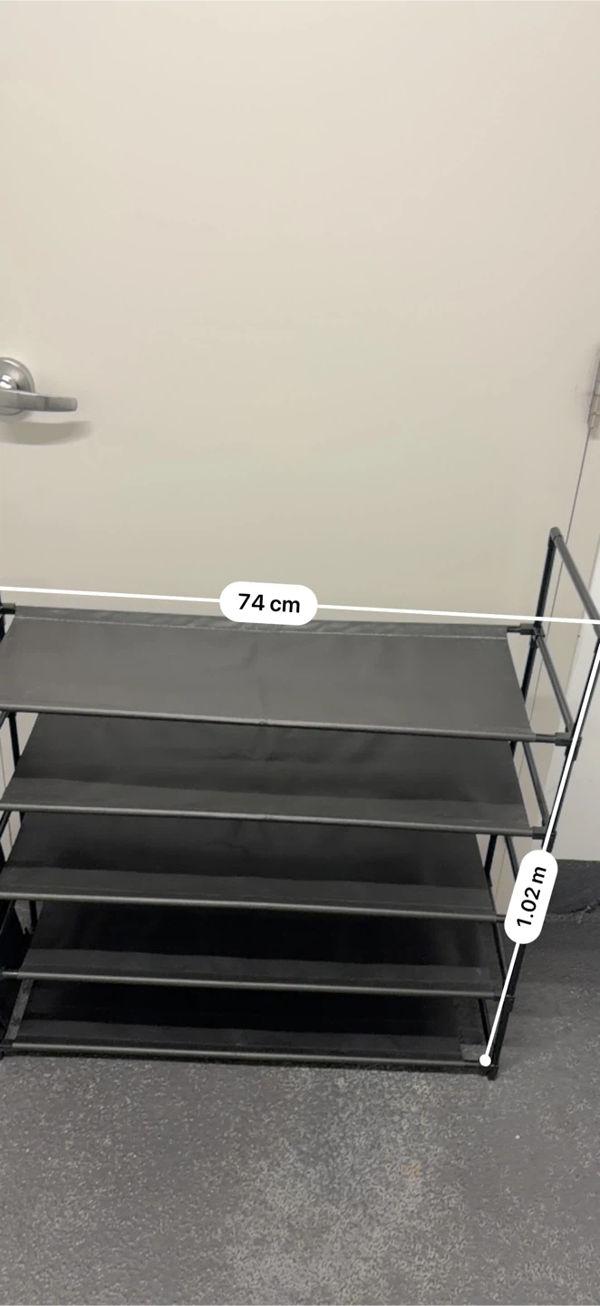 Black 5-Tier Shoe Rack Organizer - photo 4