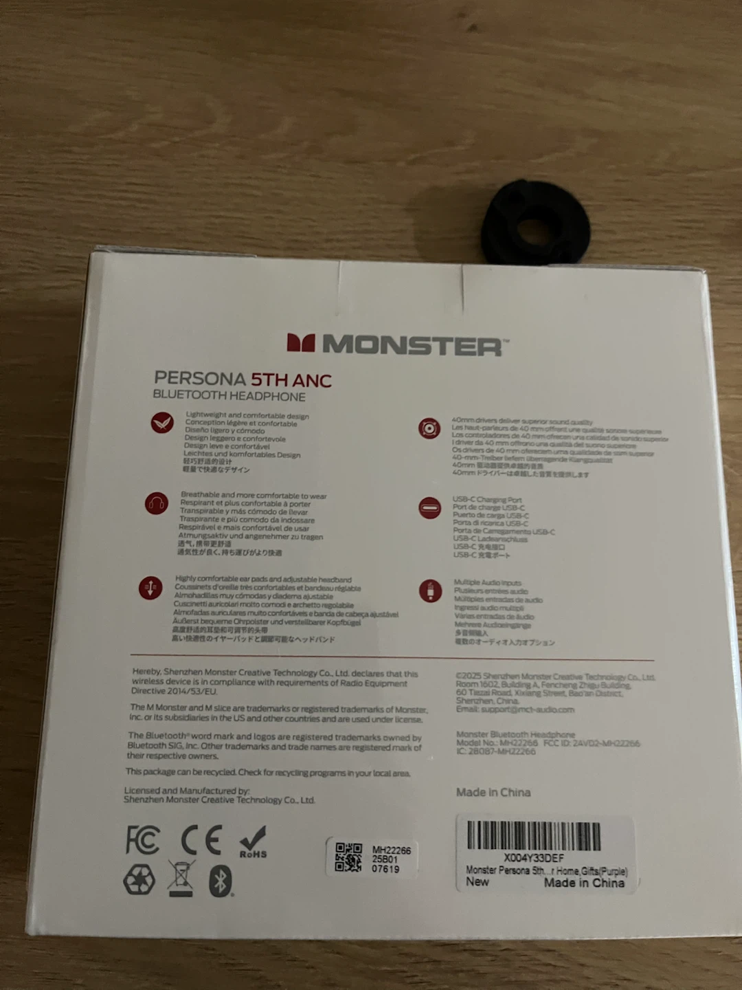 Monster Persona 5TH ANC Bluetooth Headphones brand new unopened - photo 3