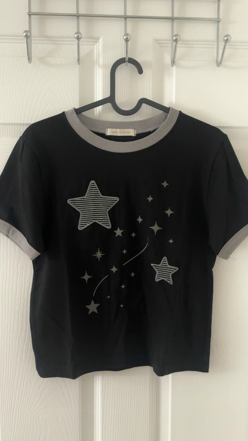 HIJJOO Y2K Star Graphic Ringer Tee - photo 2