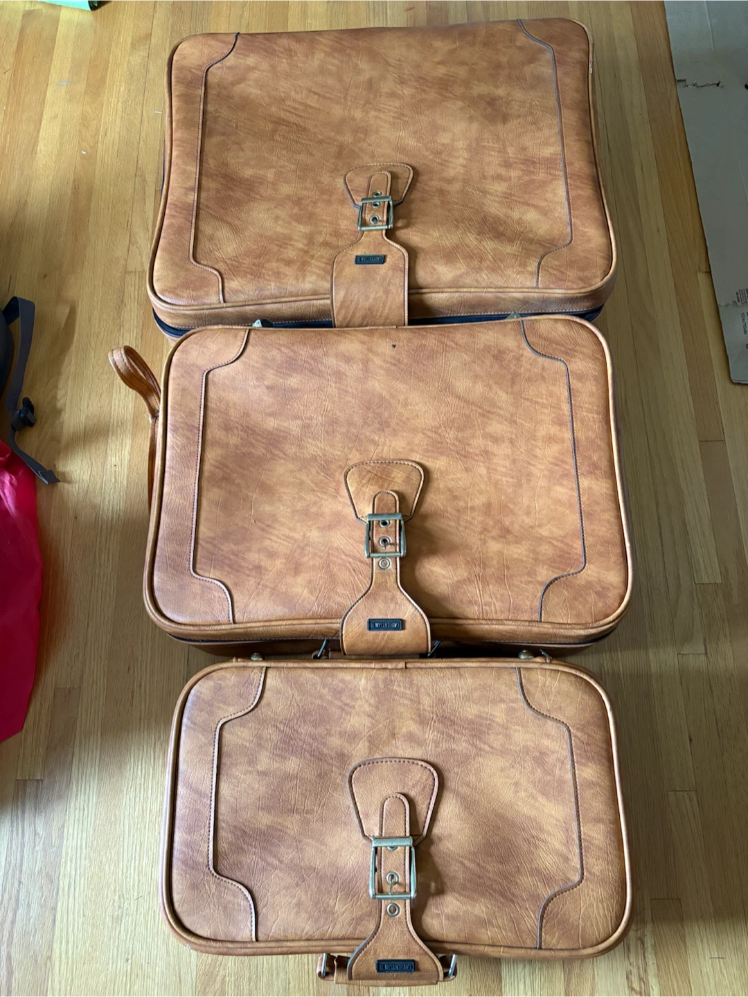Laurentian II Vintage Brown Suitcase Set