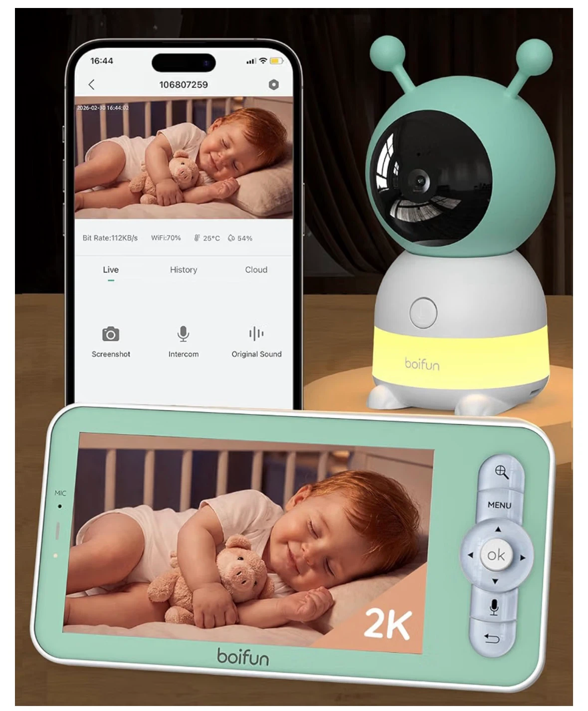 Boifun Baby 6T 2K Smart Video Monitor