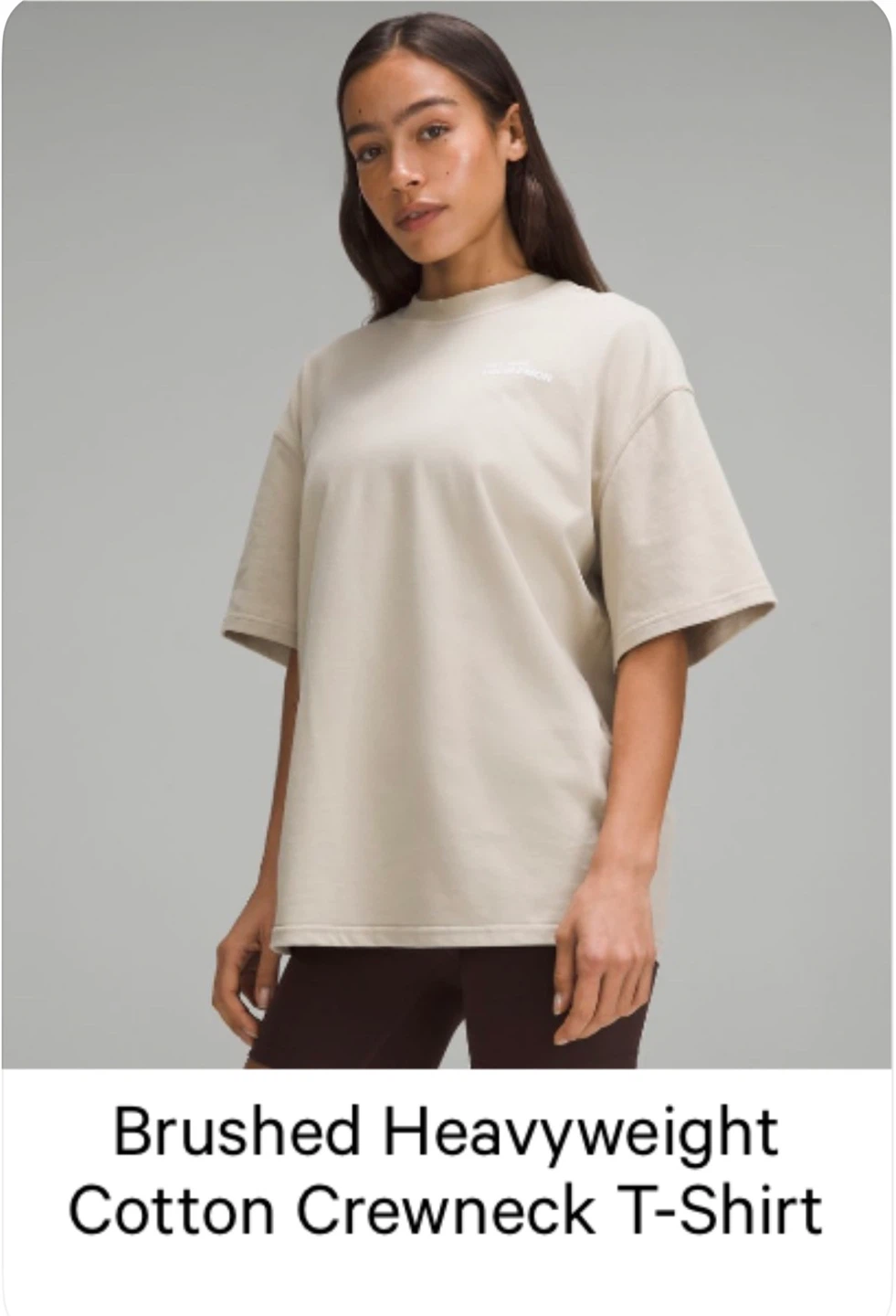 Lululemon Brushed Heavyweight Cotton Crewneck T-shirt