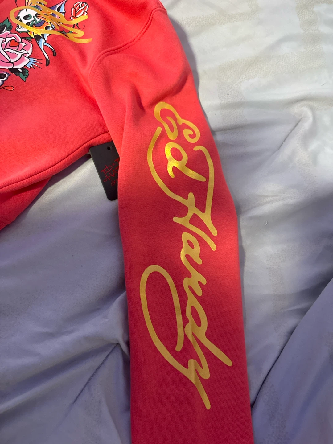 Ed Hardy Zip-Up Hoodie Red Size M - photo 2
