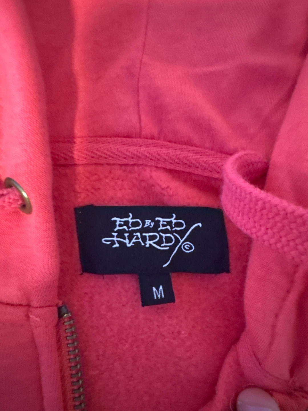 Ed Hardy Zip-Up Hoodie Red Size M - photo 3