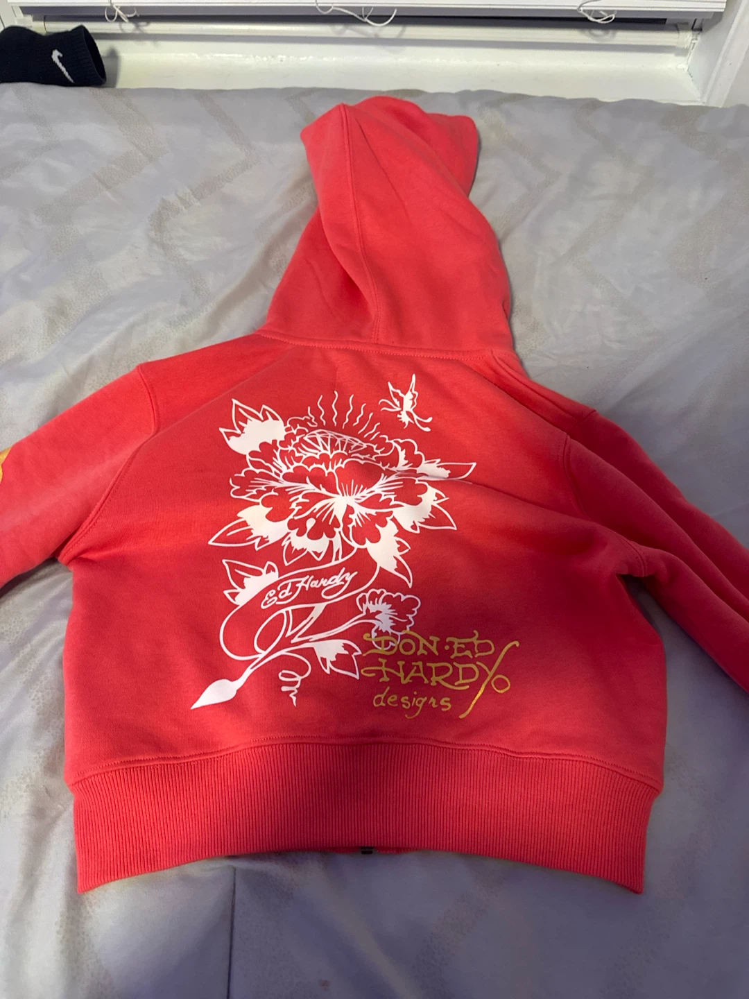 Ed Hardy Zip-Up Hoodie Red Size M - photo 5