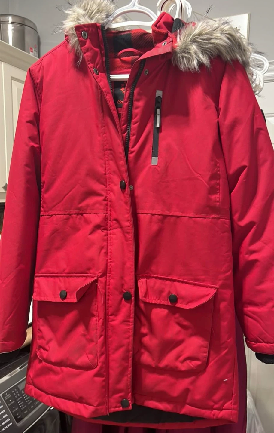 Canadiana Red Winter Jacket for girls