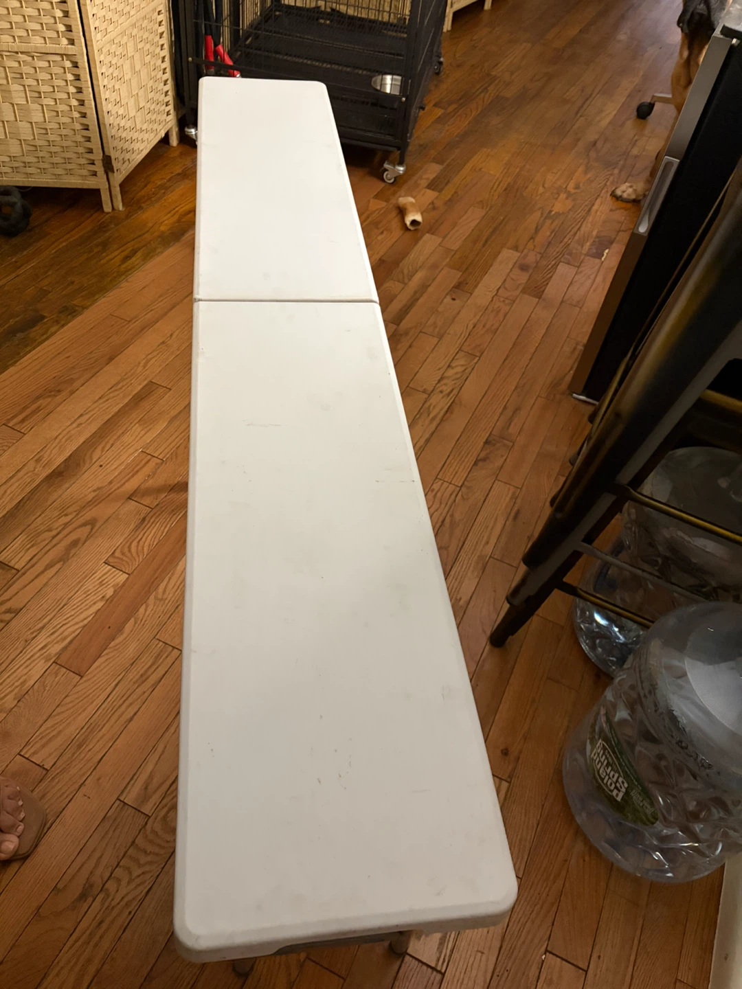 White Folding Bench - photo 2