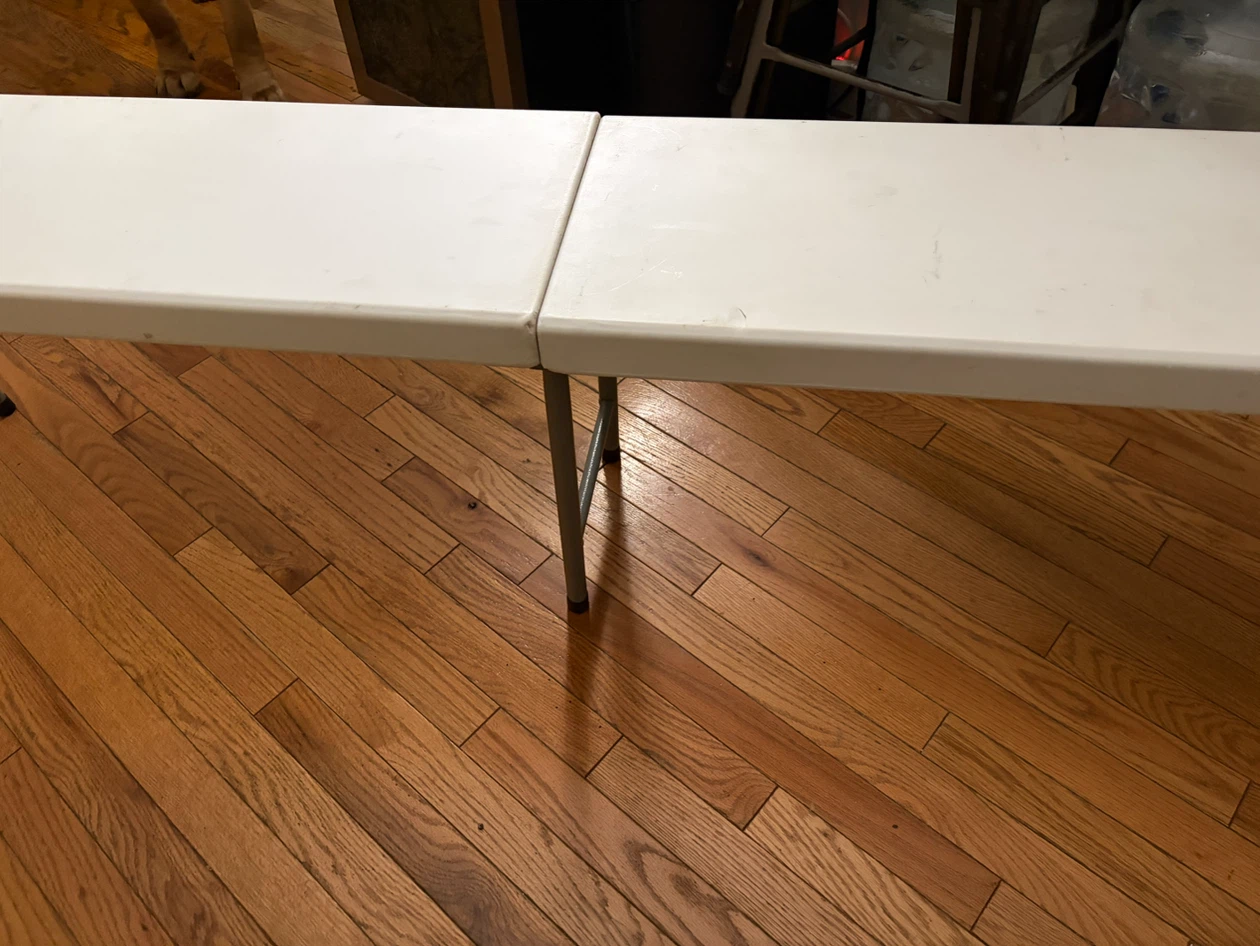 White Folding Bench - photo 3
