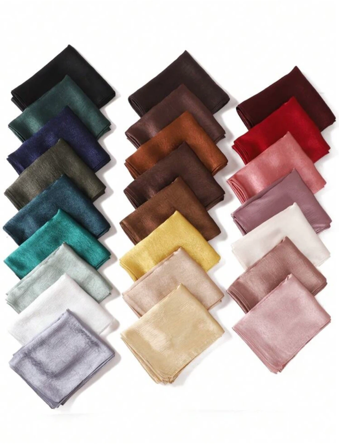 Hijabs shawl scarves Assorted Crinkled Satin