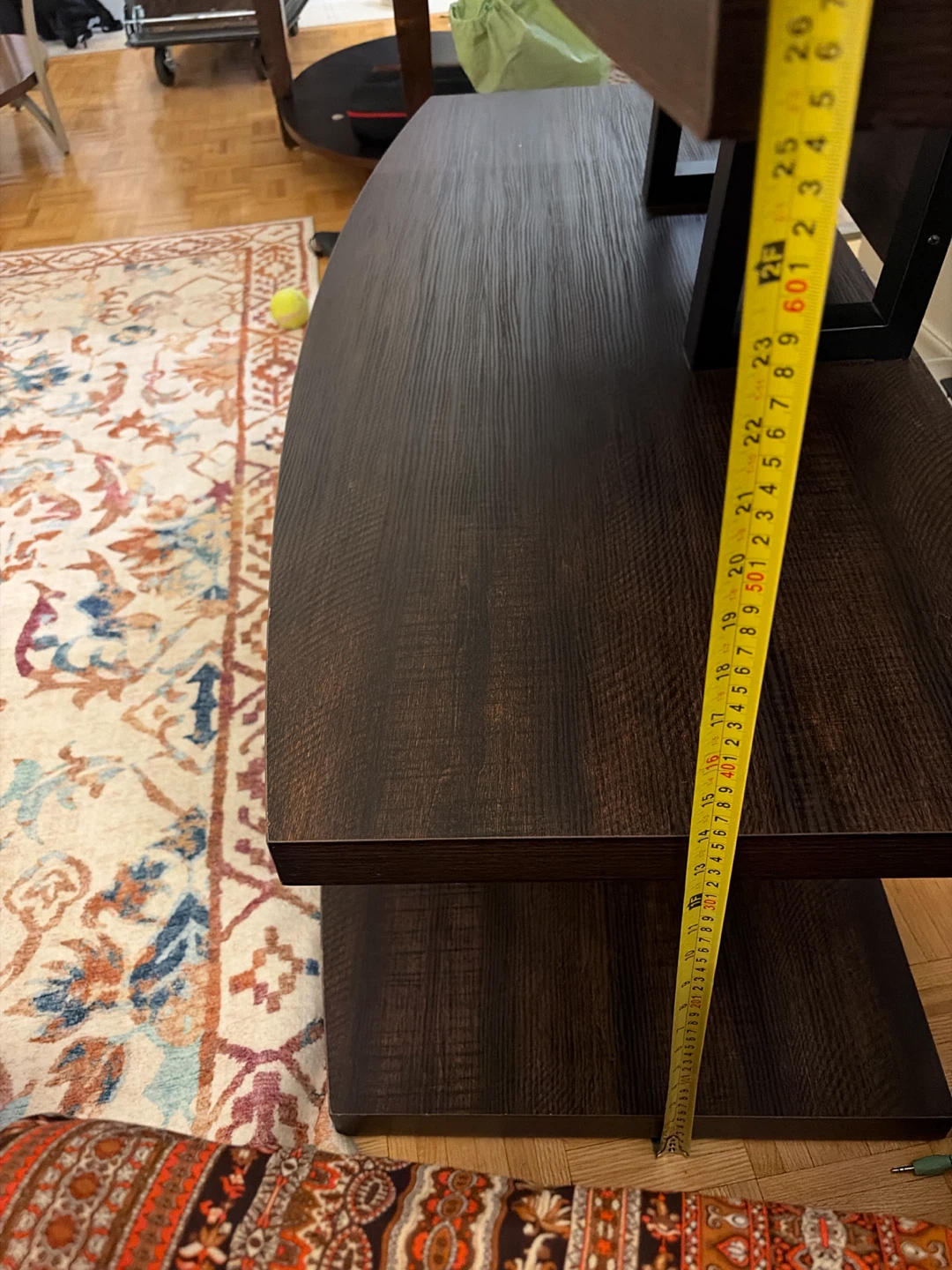 Three-Tier Wood Grain TV Stand - photo 4