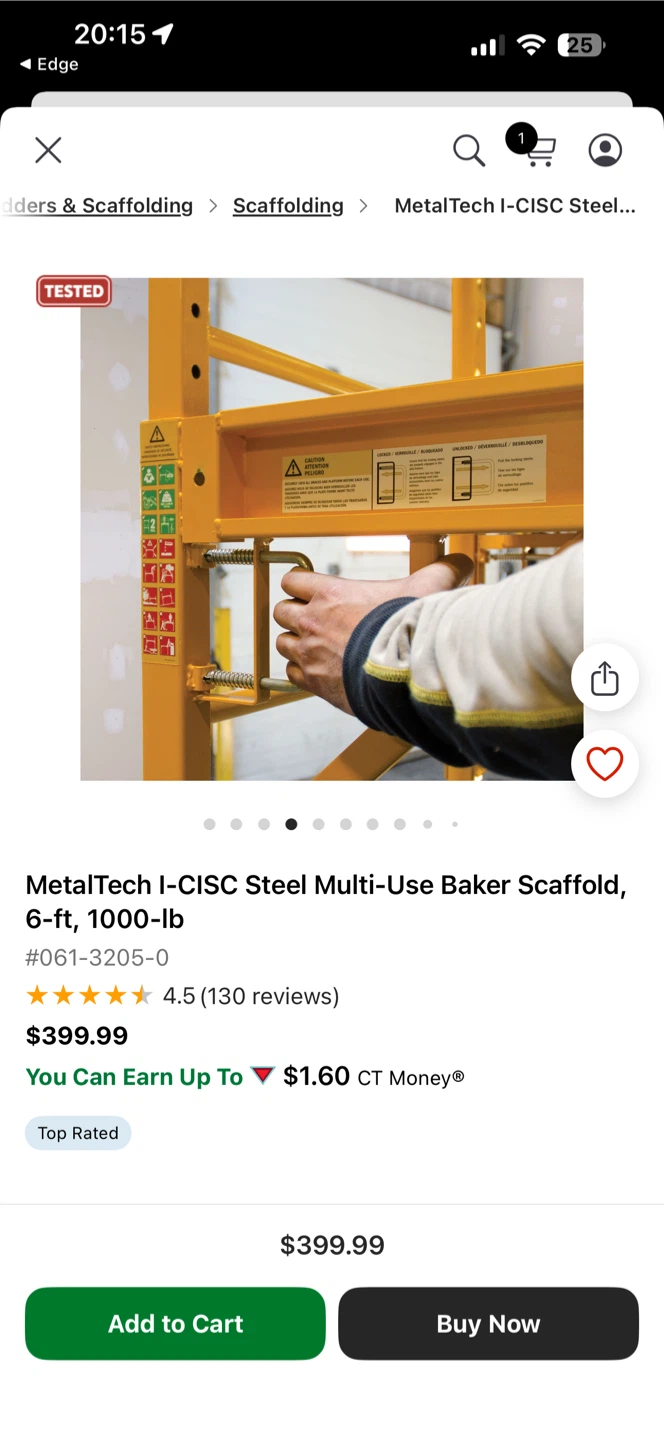 MetalTech 6-ft Steel Multi-Use Baker Scaffold - photo 4