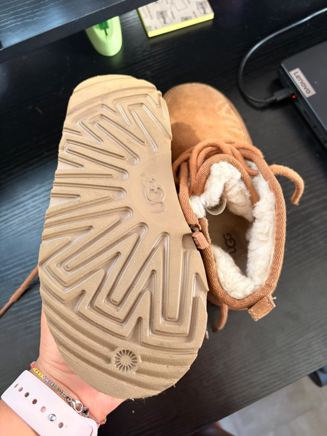 UGG Kids Classic Lace Boots Brown Size 12 - photo 4