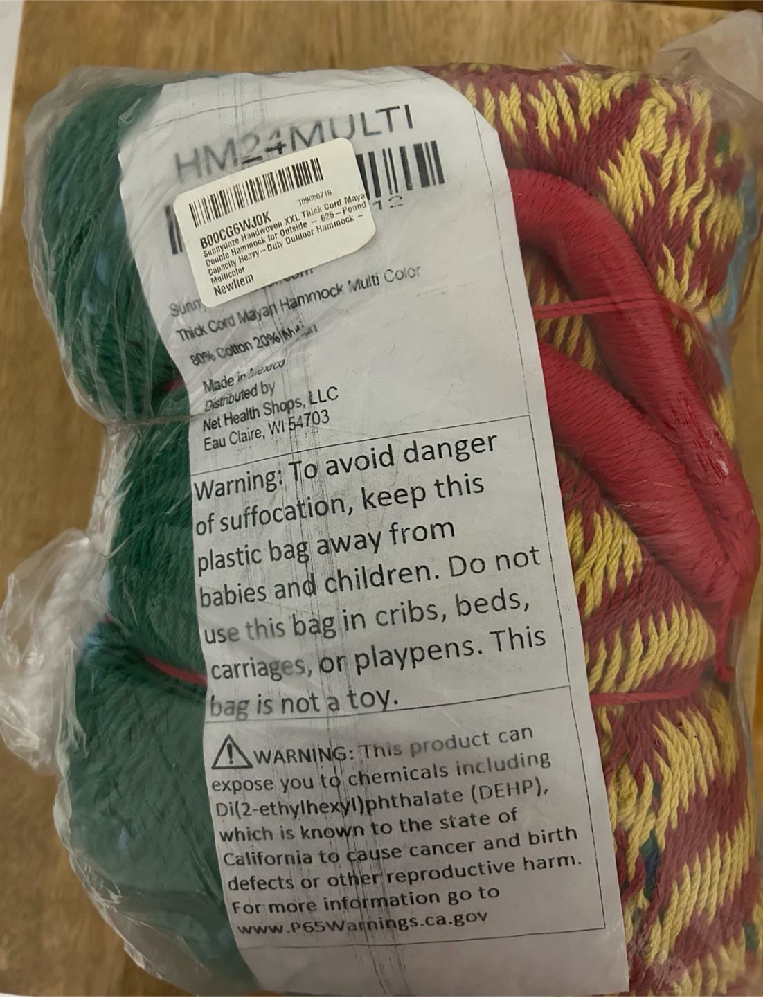 Sunnydaze XXL Thick Cord Mayan Double Hammock