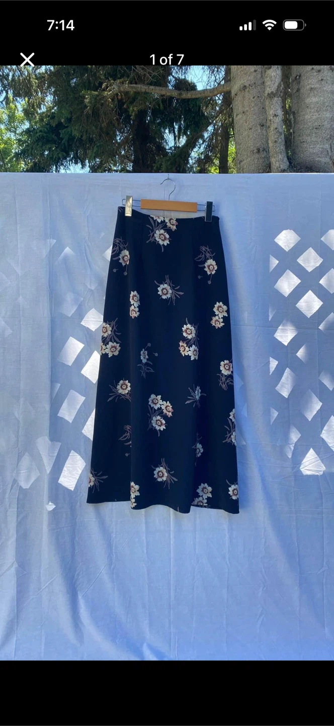 Evidence Vintage Floral Maxi Skirt